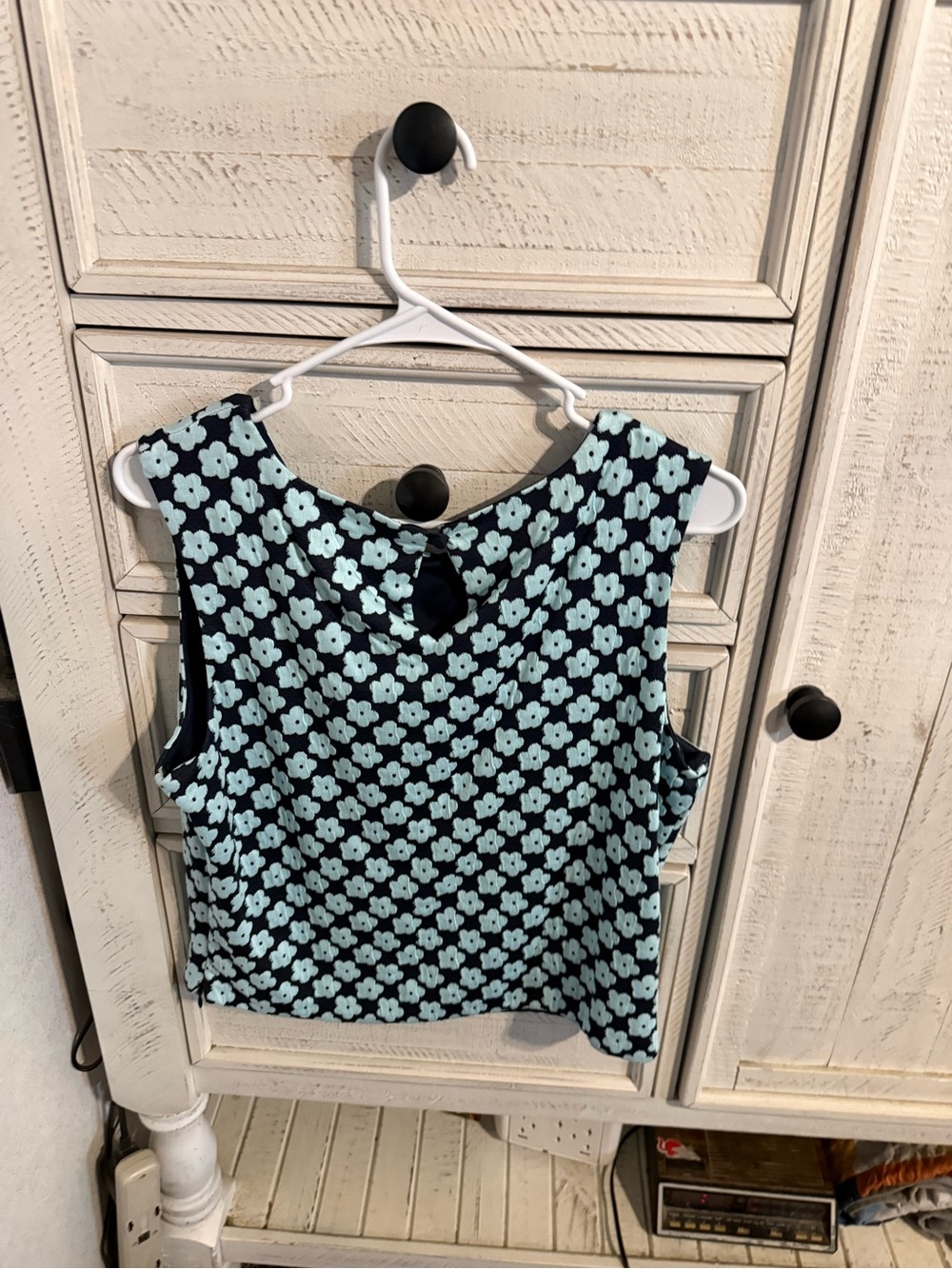 Eva Franco Floral Crop Top in Mint & Black